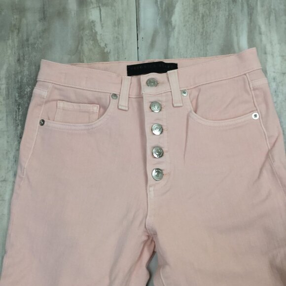 Veronica Beard Debbie Millennial Pink 10" Skinny Jeans 25 - Picture 3 of 11